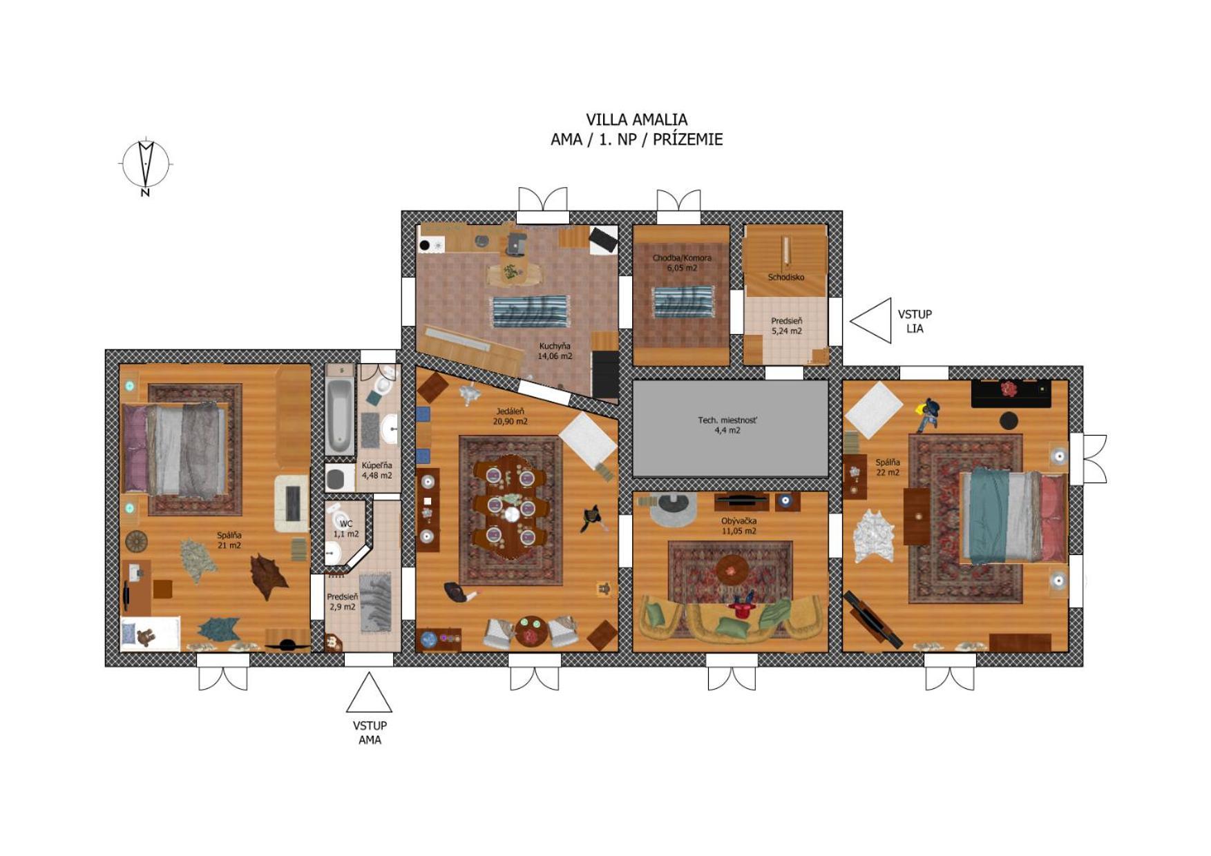 Amalia: Spacious Garden Retreat With Fireplace In Villa